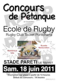 AFFICHE PETANQUE 2011