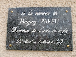 Plaque pour Maguy.