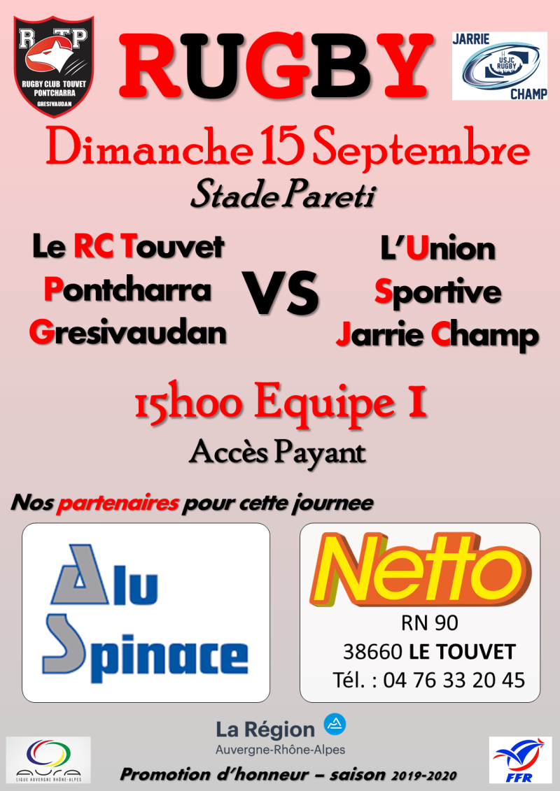 Affiche RCTPG - USJC