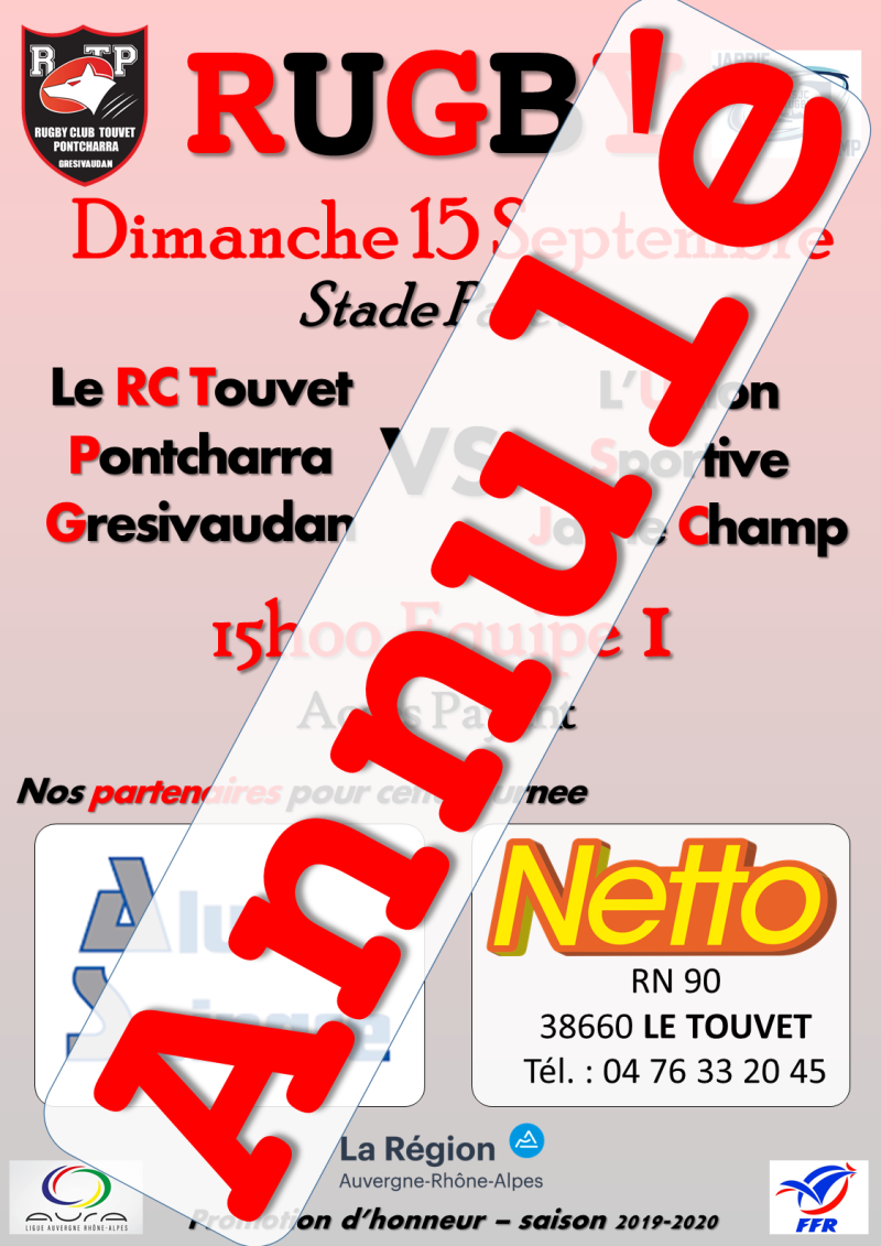 Affiche RCTPG - USJC