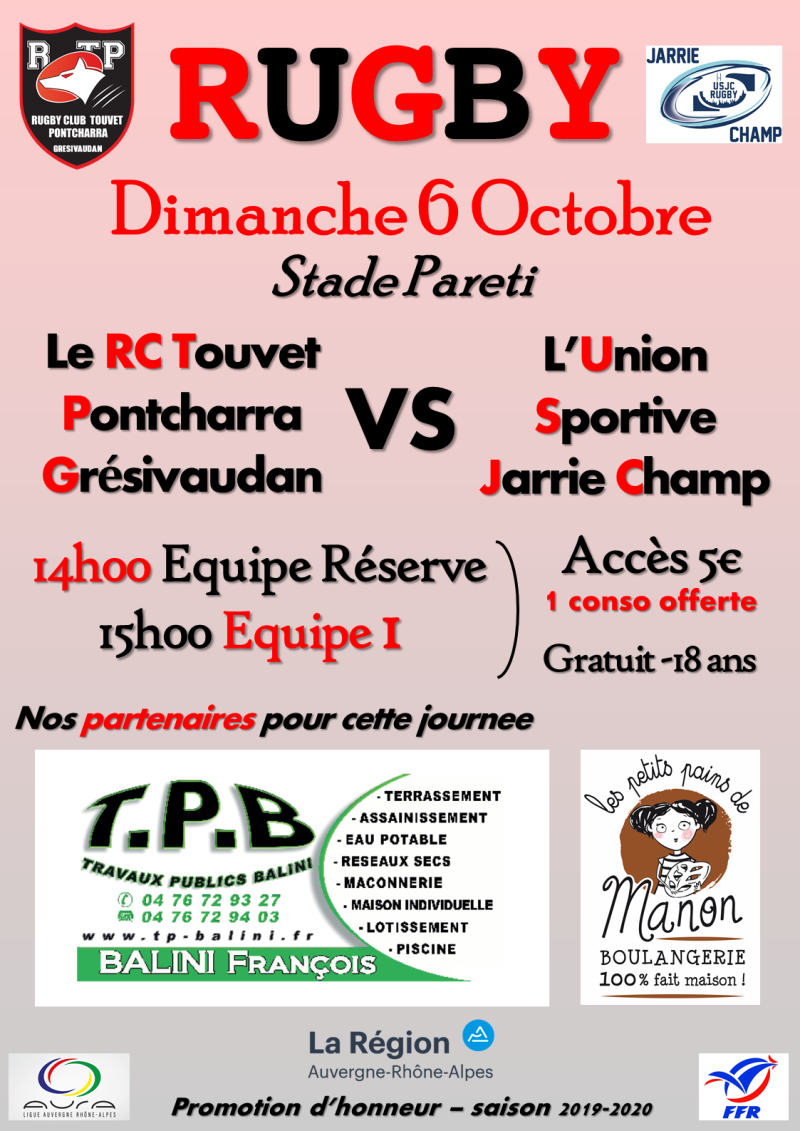 Affiche RCTPG - USJC